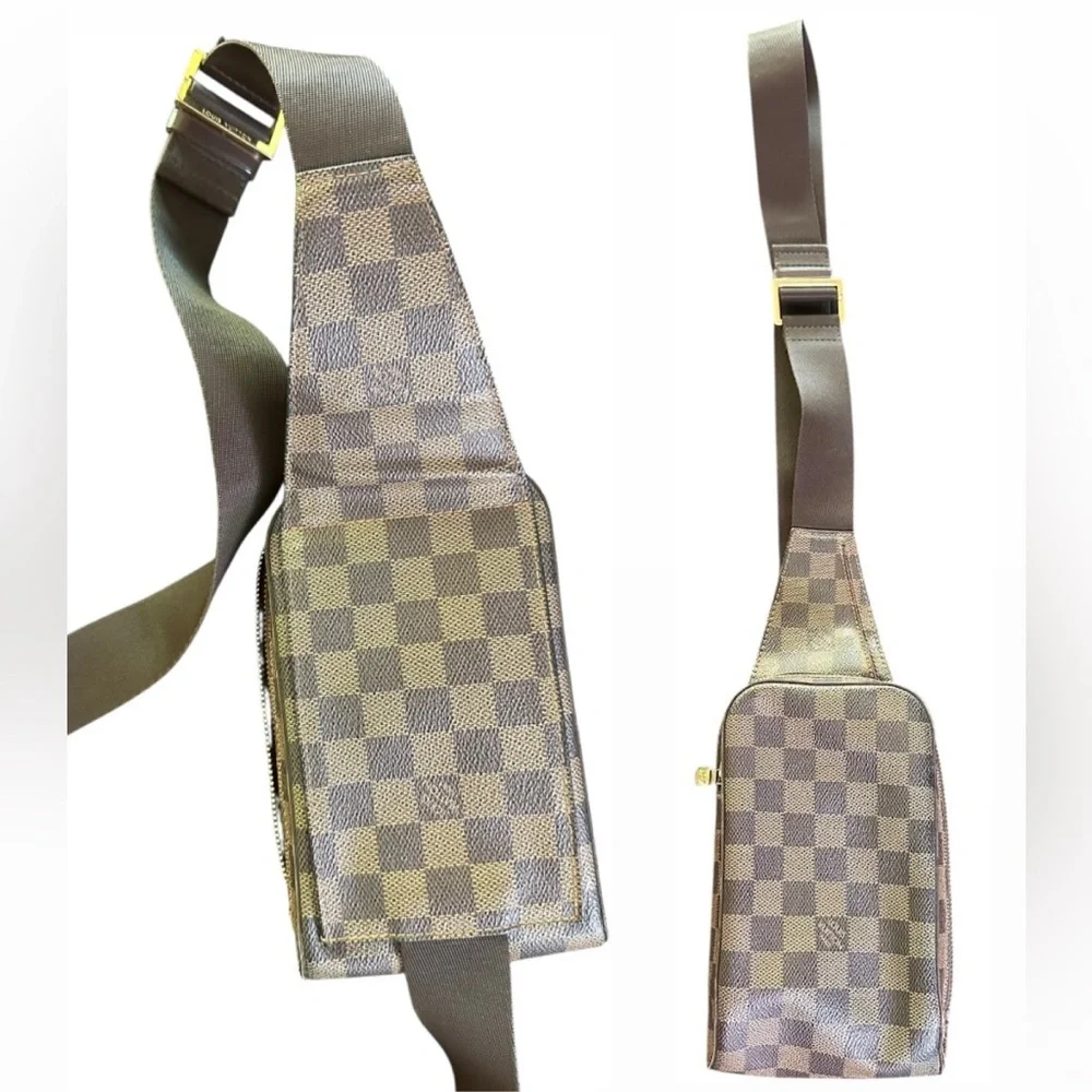 Louis Vuitton Damier Ebene Crossbody body Bag Sling waist Bag